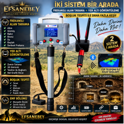 iki sistem bir arada hem frekanslı alan tarama hem yer altı görüntüleme 